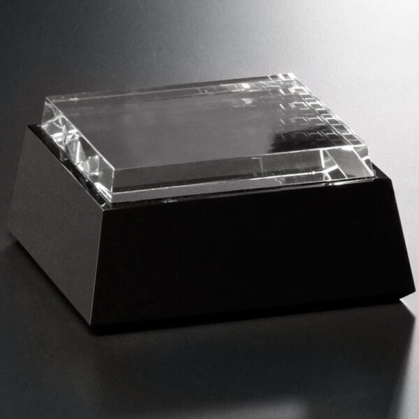 Black and Optical Crystal Base - Square