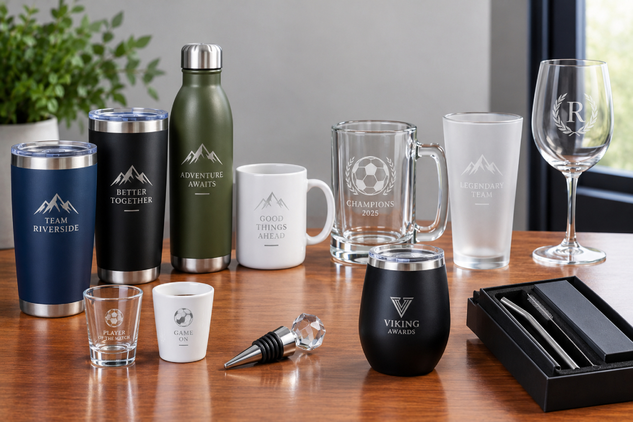 engraved drinkware bulk